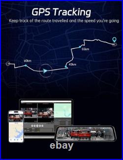 Pelsee P12 Plus 4K WiFi Rear View Mirror Camera, 12 Mirror Dash Cam Front an Pelsee P12 Plus 4K WiFi Rear View Mirror Camera, 12 Mirror Dash Cam Front an