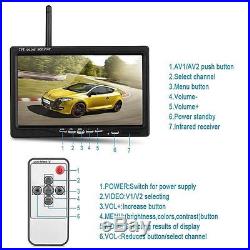 Podofo Wireless Backup Camera System with 7 LCD Color Car Monitor, 4 Rear View