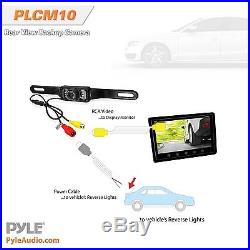 Pyle PLCM10 Rear View Backup Parking Reverse Camera License Plate Mount Weath