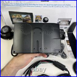 Pyle Rearview Backup (4) Camera Monitor System Waterproof 7 Screen Car RV Truck