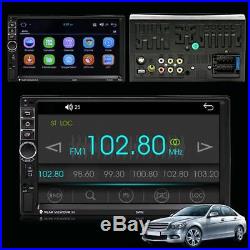 Quad Core 2DIN 7'' Android 7.1 Car GPS Navi WiFi MP5 Player BT Rear View Camera