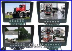 Quad Rear View Backup Camera System With 7monitor & CCD Color 120° Ir Cameras