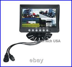 Quad Rear View Backup Camera System With 7monitor & CCD Color 120° Ir Cameras