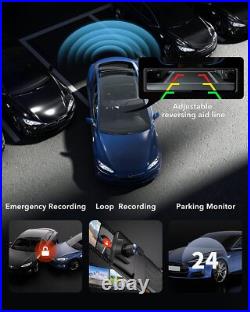 REDTIGER 4K Mirror Dash Cam Dash Cam Front and Rear View Camera Free SD card
