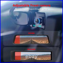 REDTIGER Front and Rear View Camera Mirror Dash Cam 4K+2.5K Touch Screen