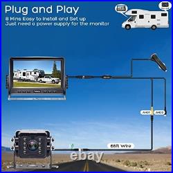 RV Backup Camera Plug and Play No Delays 7 Inch HD 1080P Rear View Camera