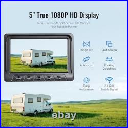 RV Backup Camera Wireless 1080P Rear View IR Night Vision Camera and 5 1-Cam