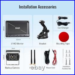 RV Backup Camera Wireless 1080P Rear View IR Night Vision Camera and 5 1-Cam