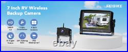 RV Backup Camera Wireless 7'' Monitor 4-Channel System IR Night Vision 150° Wide
