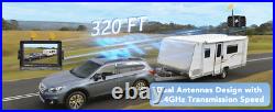 RV Backup Camera Wireless 7'' Monitor 4-Channel System IR Night Vision 150° Wide