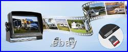 RV Backup Camera Wireless 7'' Monitor 4-Channel System IR Night Vision 150° Wide