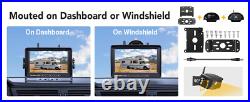 RV Backup Camera Wireless 7'' Monitor 4-Channel System IR Night Vision 150° Wide