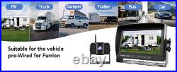 RV Backup Camera Wireless 7'' Monitor 4-Channel System IR Night Vision 150° Wide