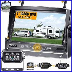 RV Backup Camera Wireless System 7'' HD Reverse Camera for Truck with DVR