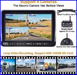 RV Backup Camera with Monitor System 4 Channel HD 1080P for Truck Trailer Camper