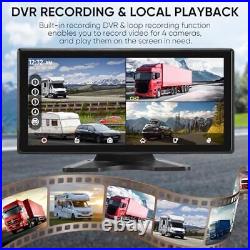 RV Camera System 10.36 Touch Screen Monitor, 4 1080P HD Backup Cameras, DVR