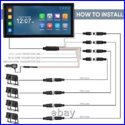 RV Camera System 10.36 Touch Screen Monitor, 4 1080P HD Backup Cameras, DVR