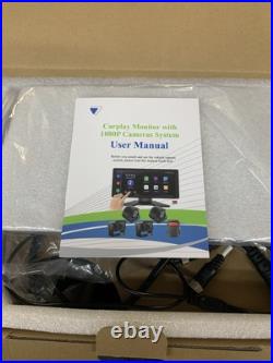 RV Camera System Carplay 10.36 Touch Quad Monitor 1080P Backup Camera