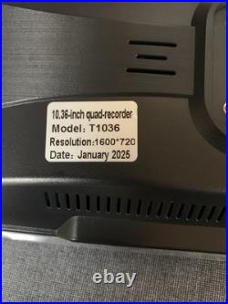 RV Camera System Carplay 10.36 Touch Quad Monitor 1080P Backup Camera