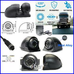 Rear Front Side View Backup Camera Kit 7 DVR Monitor for Tractor Truck Bus Van