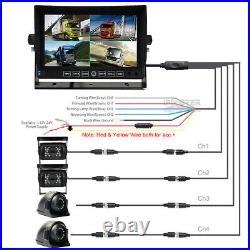 Rear Front Side View Backup Camera Kit 7 DVR Monitor for Tractor Truck Bus Van