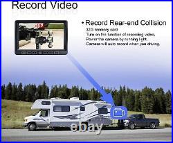 Rear View Backup Camera 7'' Monitor Reverse Nite Vision 1080P for Car RV Truck