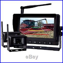 Rear View Backup Camera System, 7 Digital Wireless Split LCD Monitor with Two