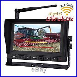 Rear View Backup Camera System, 7 Digital Wireless Split LCD Monitor with Two