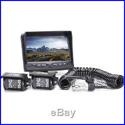Rear View Camera System, 2 Camera Setup with Trailer Tow Quick Connect/Disconne