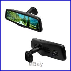 Rear View Mirror with 10 LCD Screen & 1080p Dash Cam + 1080p Backup Camera
