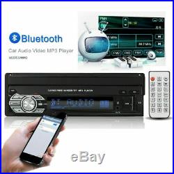 Retractable Car Stereo Radio 1 Din 7 HD Touch Screen Bluetooth Usb Audio Player