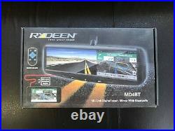 Rydeen MD4BT 4.3 HDMI Smart Rearview Mirror With Bluetooth Backup Camera Input