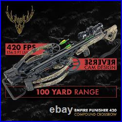 SA Sports Empire Punisher 420 Reverse Cam Crossbow, 175lb Draw Weight, 420 FPS