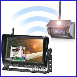 Solar Magnetic Wireless Backup Camera 7 HD Monitor Rear View Reverse System Kit
