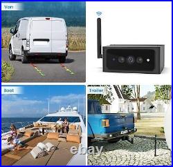 Solar Wireless Backup Camera 7 Car Parking Monitor 1080P Rear View Night Vision