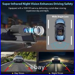 Solar Wireless Backup Camera 7 Monitor Rechargeable 1080P Waterproof Car Truck