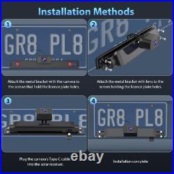 Solar Wireless Backup Camera 7 Monitor Rechargeable 1080P Waterproof Car Truck