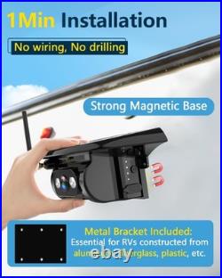 Solar Wireless Backup Camera System with 7 LCD Monitor, Dual HD Cams