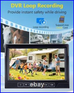 Solar Wireless Backup Camera System with 7 LCD Monitor, Dual HD Cams