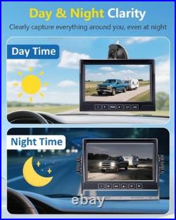 Solar Wireless Backup Camera System with 7 LCD Monitor, Dual HD Cams