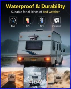 Solar Wireless Backup Camera System with 7 LCD Monitor, Dual HD Cams
