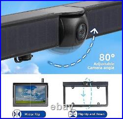 Solar Wireless Backup Camera for Car Truck RV and 5'' HD 1080P Monitor