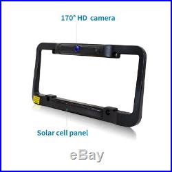 Solar Wireless WIFI Car Reverse Camera license plate holder&4.3 IN LCD Monitor