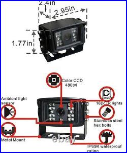 Super Clear Ahd 720p 7 Rear View Reversing Backup Camera System Kit Skid Steer