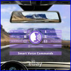 TOGUARD 2.5K Mirror GPS Dash Cam 12 Voice Control Car Rearview Camera Recorder
