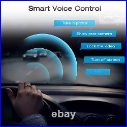 TOGUARD 4K GPS 12'' Mirror DashCam RearView TouchScreen Voice Control Car Camera