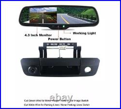 Tailgate Backup Camera & OEM 4.3LCD Mirror Monitor for 2009-2017 Dodge Ram Truck