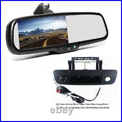 Tailgate Handle Car Rear View Camera For Dodge Ram 1500 2500 3500 + 4.3 Monitor