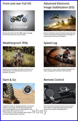 Thinkware TW-M1MU32 M1 1080p Front & Rear Dash Cam for Motorcycle ATV UTV DVR