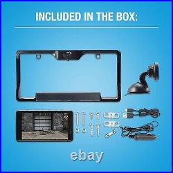 Type S License Plate Frame HD Wireless Backup Camera, 5 Monitor with Motion Act